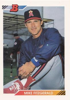 1992 Bowman #186 Mike Fitzgerald Front