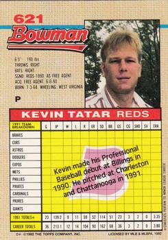 1992 Bowman #621 Kevin Tatar Back