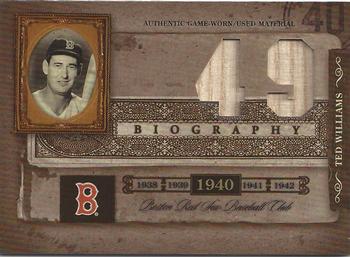 2005 Leaf Limited - Biography Materials #NNO Ted Williams Front