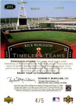 2004 Upper Deck Legends Timeless Teams - Autographs Gold #253 Rick Burleson Back