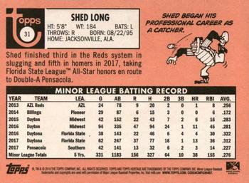 2018 Topps Heritage Minor League #31 Shed Long Back
