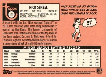 2018 Topps Heritage Minor League #101 Nick Senzel Back