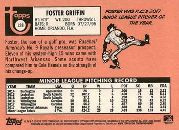 2018 Topps Heritage Minor League #128 Foster Griffin Back