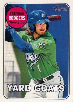 2018 Topps Heritage Minor League #136 Brendan Rodgers Front
