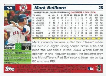 2004 Topps World Champions Boston Red Sox #14 Mark Bellhorn Back