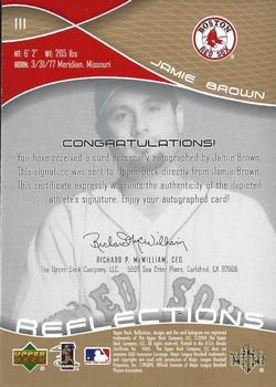 2004 Upper Deck Reflections - Gold Rookie Autograph SN125 #111 Jamie Brown Back
