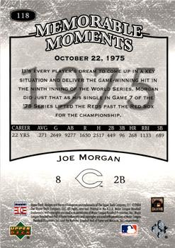 2004 Upper Deck Legends Timeless Teams #118 Joe Morgan Back