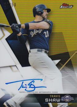 2018 Finest - Finest Autographs Gold #FA-TS Travis Shaw Front