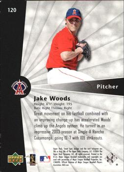 2004 Upper Deck Sweet Spot - Wood #120 Jake Woods Back