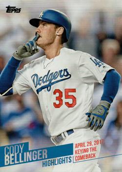 2018 Topps - Cody Bellinger Highlights #CB-2 April 29, 2017: Keying the Comeback Front