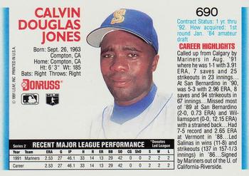 1992 Donruss #690 Calvin Jones Back