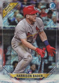 2018 Bowman - Chrome Rookie of the Year Favorites Mojo Refractor #ROYF-HB Harrison Bader Front