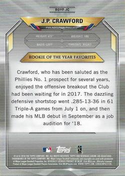 2018 Bowman - Chrome Rookie of the Year Favorites Mojo Refractor #ROYF-JC J.P. Crawford Back