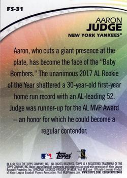 2018 Topps - Future Stars #FS-31 Aaron Judge Back