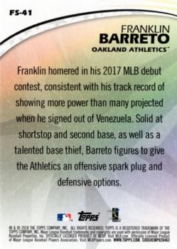 2018 Topps - Future Stars #FS-41 Franklin Barreto Back