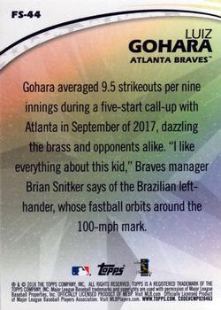 2018 Topps - Future Stars #FS-44 Luiz Gohara Back