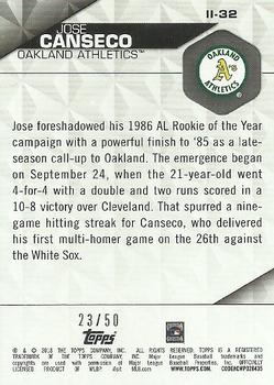 2018 Topps - Instant Impact Gold #II-32 Jose Canseco Back