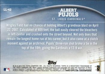 2018 Topps - Longball Legends #LL-42 Albert Pujols Back