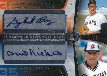 2004 Upper Deck Ultimate Collection - Signatures Dual #DS-PN Gaylord Perry / Phil Niekro Front