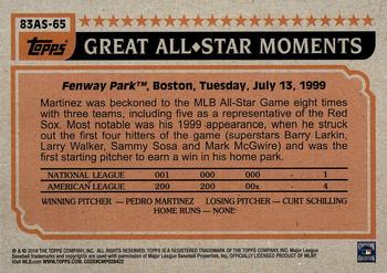 2018 Topps - 1983 Topps Baseball 35th Anniversary All-Stars #83AS-65 Pedro Martinez Back