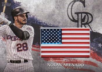 2018 Topps - MLB Independence Day U.S. Flag Manufactured Patch Relics #IDML-NA Nolan Arenado Front