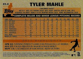 2018 Topps - 1983 Topps Baseball 35th Anniversary Rookies Blue #83-4 Tyler Mahle Back