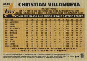 2018 Topps - 1983 Topps Baseball 35th Anniversary Rookies Blue #83-23 Christian Villanueva Back
