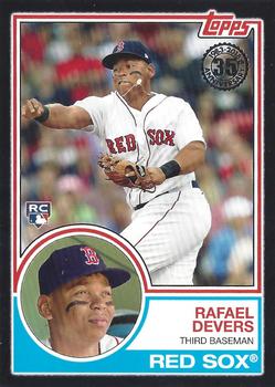 2018 Topps - 1983 Topps Baseball 35th Anniversary Rookies Black #83-19 Rafael Devers Front