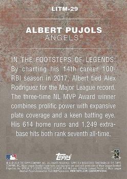 2018 Topps - Legends in the Making Blue (Series 2) #LITM-29 Albert Pujols Back