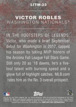 2018 Topps - Legends in the Making Black (Series 2) #LITM-22 Victor Robles Back