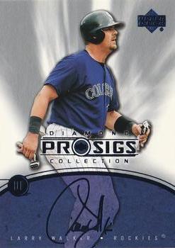 2004 Upper Deck Diamond Collection Pro Sigs #6 Larry Walker Front