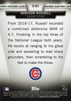 2018 Topps - Topps Salute Black (Series Two) #S-91 Addison Russell Back