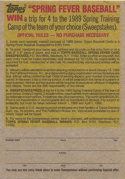 1988 Topps - Topps Company Store #NNO Style A Sweatshirt Offer Back