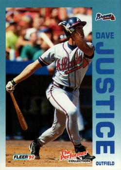 1992 Fleer 7-Eleven/Citgo The Performer #8 Dave Justice Front