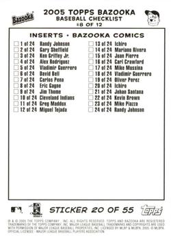 2005 Bazooka - 4-on-1 Stickers #20 Rocco Baldelli / Mike Piazza / Melvin Mora / Pedro Martinez Back