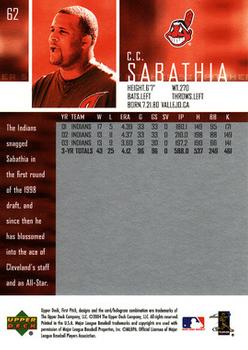 2004 Upper Deck First Pitch #62 CC Sabathia Back