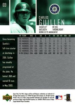 2004 Upper Deck First Pitch #69 Carlos Guillen Back