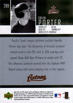 2004 Upper Deck First Pitch #289 Colin Porter Back