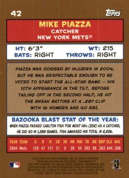 2005 Bazooka - Gold Chunks #42 Mike Piazza Back