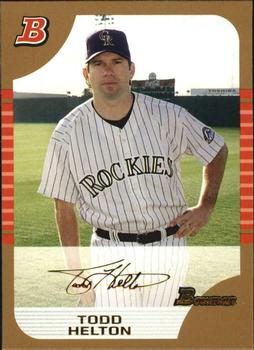 2005 Bowman - Gold #32 Todd Helton Front