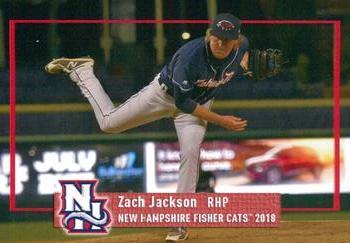 2018 Grandstand New Hampshire Fisher Cats #NNO Zach Jackson Front