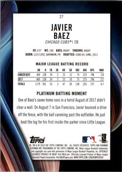 2018 Bowman Platinum - Ice #27 Javier Baez Back