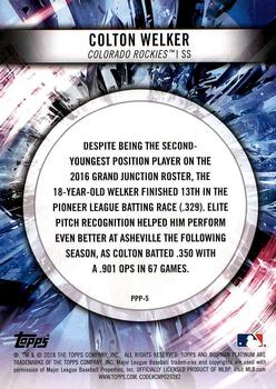 2018 Bowman Platinum - Prismatic Prodigies #PPP-5 Colton Welker Back