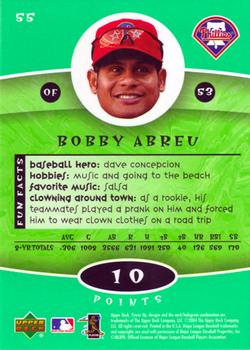 2004 Upper Deck Power Up #55 Bobby Abreu Back