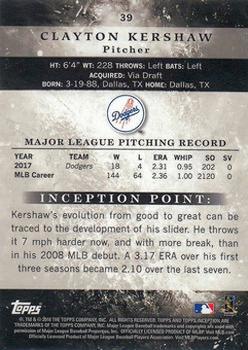2018 Topps Inception - Red #39 Clayton Kershaw Back