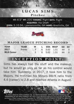 2018 Topps Inception - Red #65 Lucas Sims Back