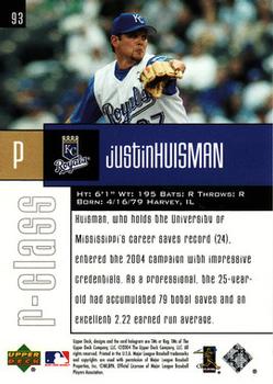 2004 Upper Deck r-class #93 Justin Huisman Back