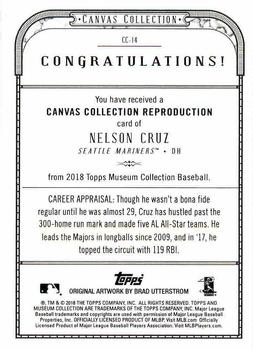 2018 Topps Museum Collection - Canvas Collection Reprints #CC-14 Nelson Cruz Back