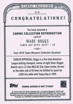 2018 Topps Museum Collection - Canvas Collection Reprints #CC-24 Wade Boggs Back