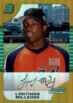 2005 Bowman Draft Picks & Prospects - Gold Refractors #BDP154 Lastings Milledge Front